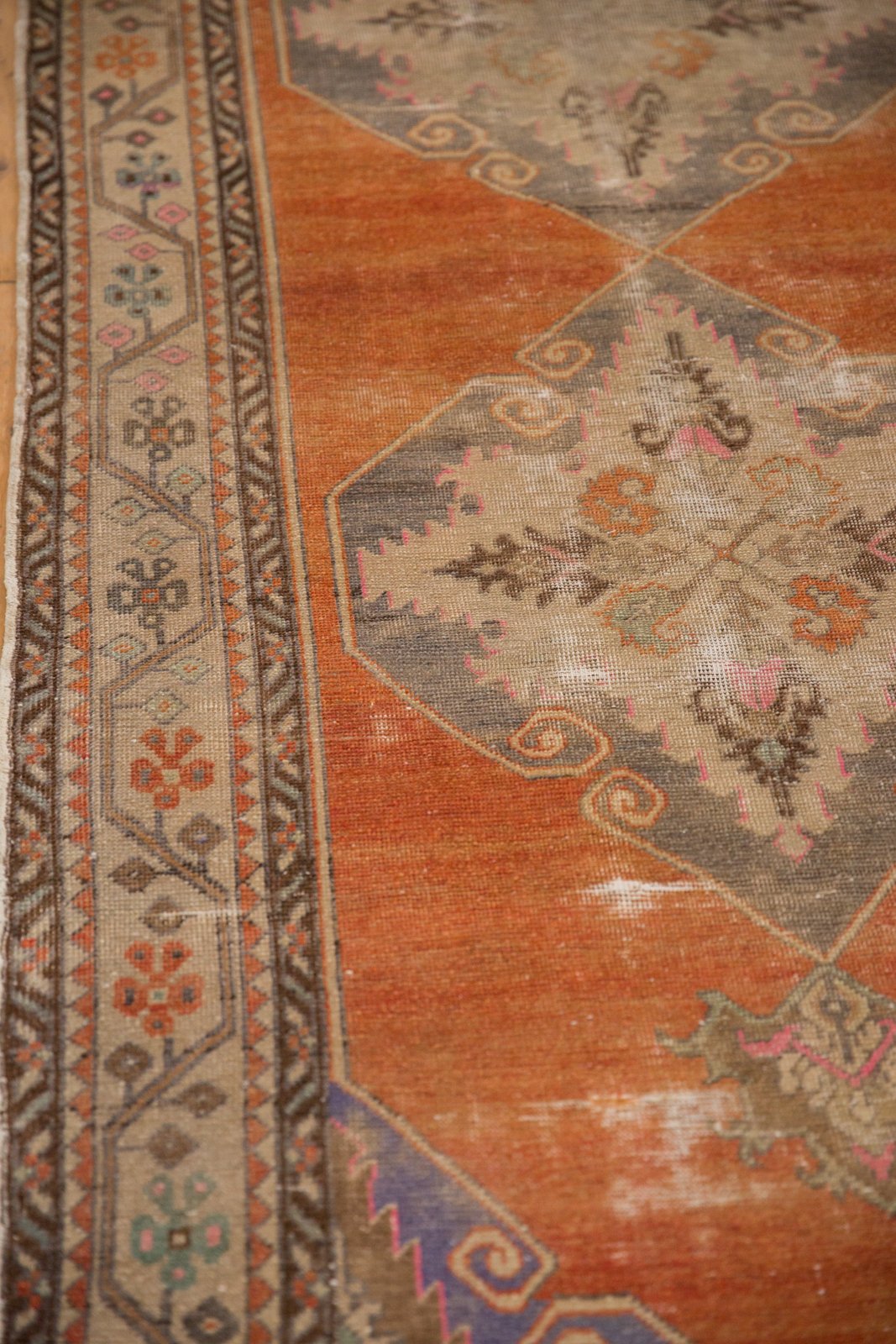 3.5x11 Vintage Distressed Oushak Rug Runner