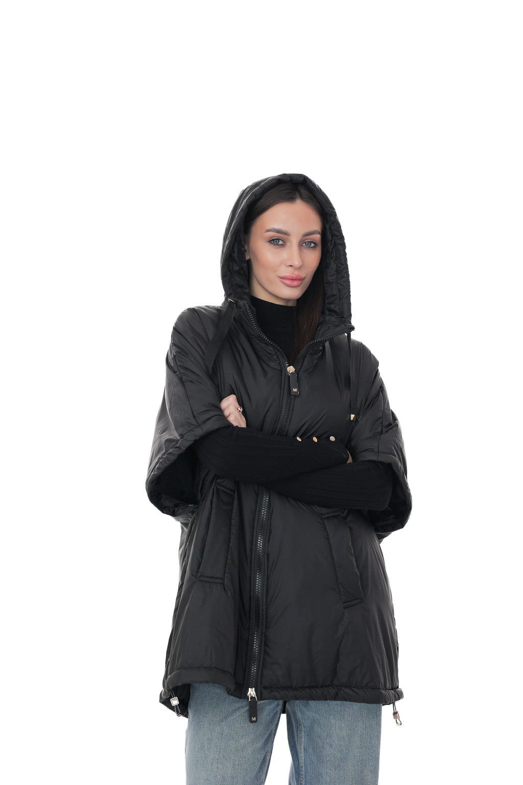 Hooded Vest in Black