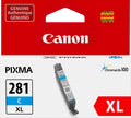 New, Pre-Owned - Canon CLI-281XL High Yield Cyan Ink Cartridge