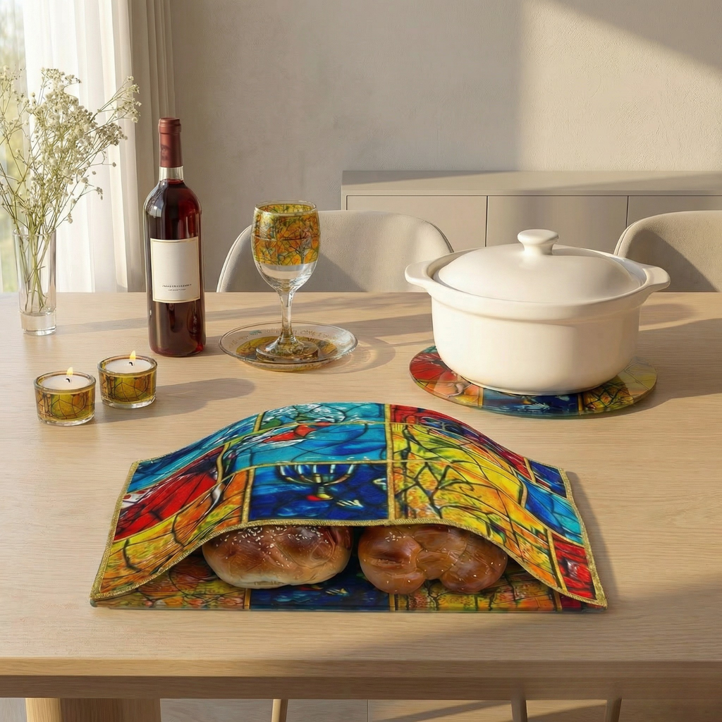 Handcrafted Modern Jewish Gift Set – Chagall Yellow Series