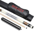 2-Piece Pool Cue Stick + Pool Cue Case with Carbon Extension
