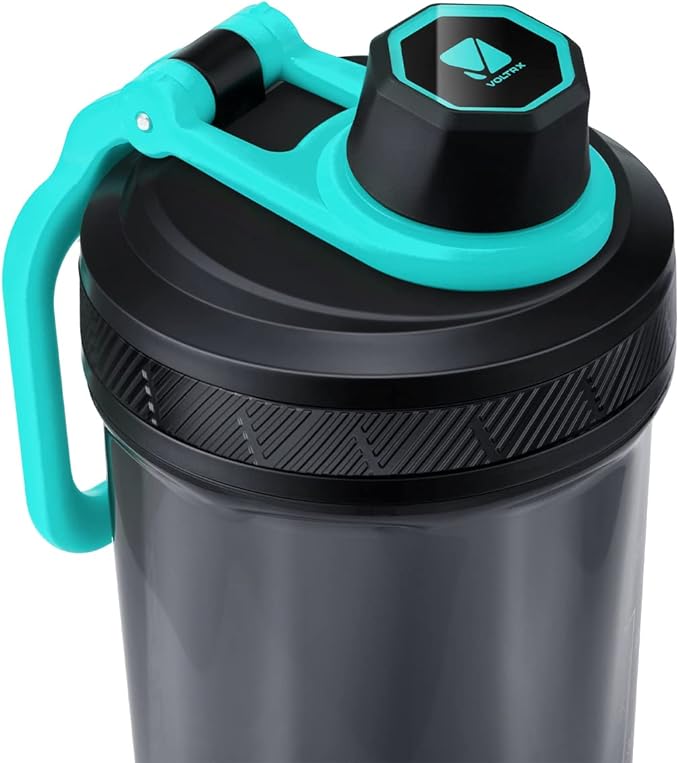 VOLTRX Shaker Bottle, Gallium USB C Rechargeable Electric Protein Mixer, Shaker Cups for Protein and Meal Replacement Shakes, BPA Free, Made with Tritan, 24oz