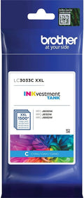 New, Pre-Owned - Brother LC3033C XXL Cyan Super High-Yield Tank Ink Cartridge