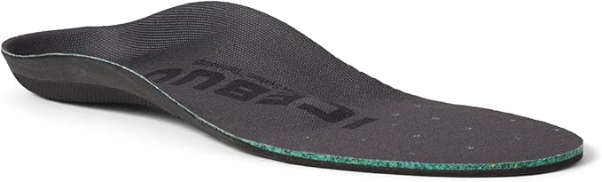 Icebug Comfort Insoles with Dynamic Arch Support, Charcoal High Arch, M 6/W 7.5-8