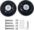 Mute Wear-resistant Outher Diameter 2.5 inch Luggage Suitcase Replacement Wheels Kit Inline Outdoor Skate Replacement Wheels (2.5 in × 0.94 in)