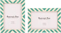 Candy Cane Mint Resin Inlay Picture Frame, Green - White, 3 Sizes (Set of 2)