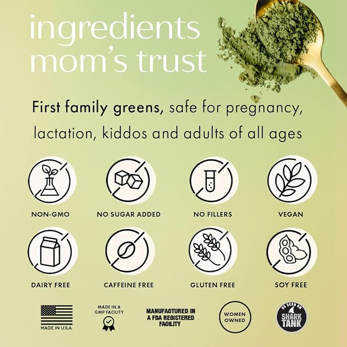 Boobie Mother of All Greens | Your New Family Ritual, Daily Super Greens Powder with 35+ Essential Nutrients for Moms & Families | Vegan, Gluten Free, & Sugar Free | Mixed Berry Flavor, 30 svgs
