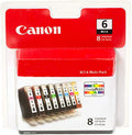 New, Pre-Owned - Canon BCI-6 Black and Color Ink Cartridge-8 Pack