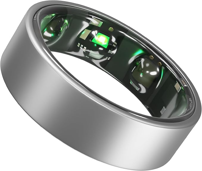 Gabit Smart Ring | Health Tracker, 7+ Day Battery | Sleep, Fitness, Nutrition, Stress | Calorie Tracking for Weight Loss | Buy Sizing Kit First | Smart Ring for Men & Women | Titanium, Matte Silver 6