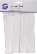 Wilton 191005611,  4-Pack Hidden Pillar for Cakes *Available in 2 sizes*