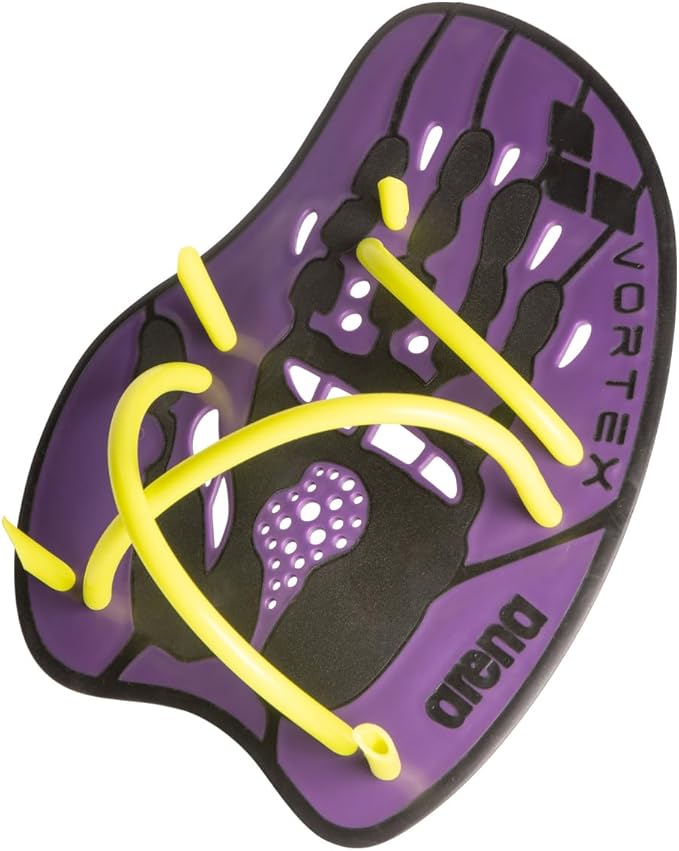 Arena Unisex Adult Vortex Evolution Swimming Hand Paddles for Women and Men Adjustable Straps Curved Design