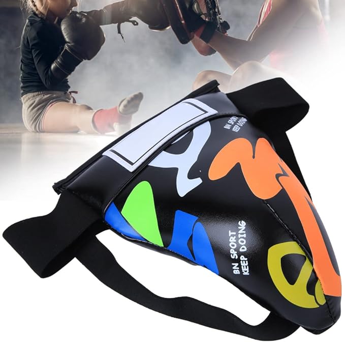 Groin Protector Boxing, Groin Guard, Boxing Body Protector, Graffiti Jockstrap Groin Guard Gear, for Boxing Sanda Taekwondo Training