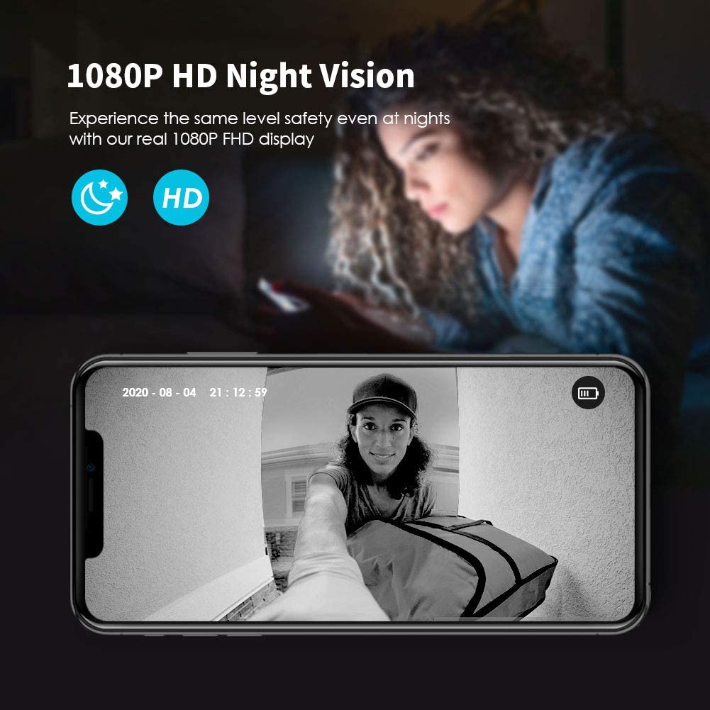 IN STOCK! Silarius SIL-DOORBELL2MPBSDB 2MP, WiFi Battery Powered Smart Doorbell Camera + Chime (Outdoor IP65), Cloudedge app , includes 32GB MicroSD card ***DISCONTINUED***