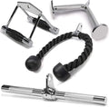 Yes4All Tricep Press Down Cable Machine Attachment Set, LAT Pulldown Attachment, Cable Machine Accessories for Home Gym