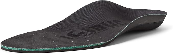 Icebug Comfort Insoles with Dynamic Arch Support, Charcoal High Arch, M 12