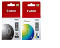 New, Pre-Owned - Canon PG-30 Black and CL-31 Color Printer Ink Cartridges