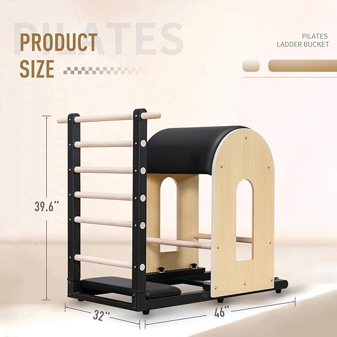 Ladder Barrel Pilates Equipment, Pilates Exercise Equipment for Building Strength and Flexibility, Strength-Training Tool, Workout Equipment for Home Pilates Gym or Studio Use