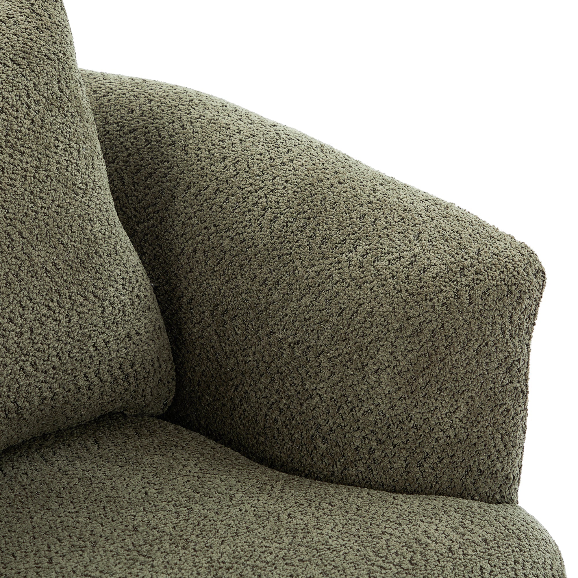 Accent Chair Swivel Barrel Chenille Green 360 Degree Pocket Spring 38 In