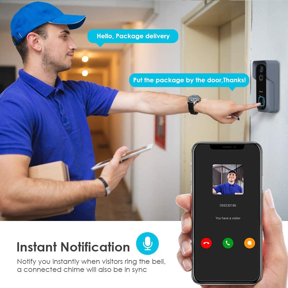 IN STOCK! Silarius SIL-DOORBELL2MPBSDB 2MP, WiFi Battery Powered Smart Doorbell Camera + Chime (Outdoor IP65), Cloudedge app , includes 32GB MicroSD card ***DISCONTINUED***