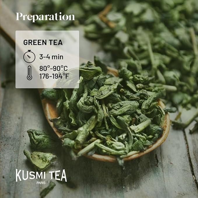 Kusmi Tea - Detox - Organic Blend of Green Tea, Mate & Lemon - Lemongrass, Rose Hip and Lemon Flavours - Enjoy Hot or Iced - Exotic Infusion Perfect for Tea Lovers - 20 Tea Bags