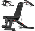 JOROTO MD65 Adjustable Weight Bench, 1700LB Heavy Duty Workout Bench for Home Gym, Flat Incline Decline Sit Up Utility Bench Press with 9 Backrest & 3 Seat Positions, Removable Leg Support & Wheels