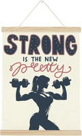 Gym Motivational Posters College Dorm Posters Gifts for Girls Friends Strong is The New Pretty Gym Flag Wall Art Decor Sign for Home Gym Bedroom Office