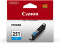 New, Pre-Owned - Canon CLI-251 Cyan Ink Cartridge