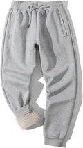 Yameekamulga Men's Winter Fleece Pants Sherpa Lined Sweatpants Active Athletic Running Jogger Track Causal Pants