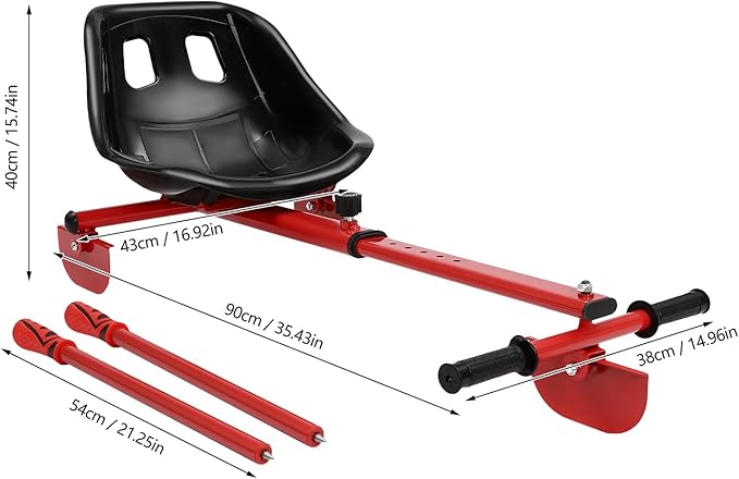 Snow Racer Sled, Modern Ski Scooter Scooter Board Snow Racer Sled up to 176.4lbs for Kids and Adults
