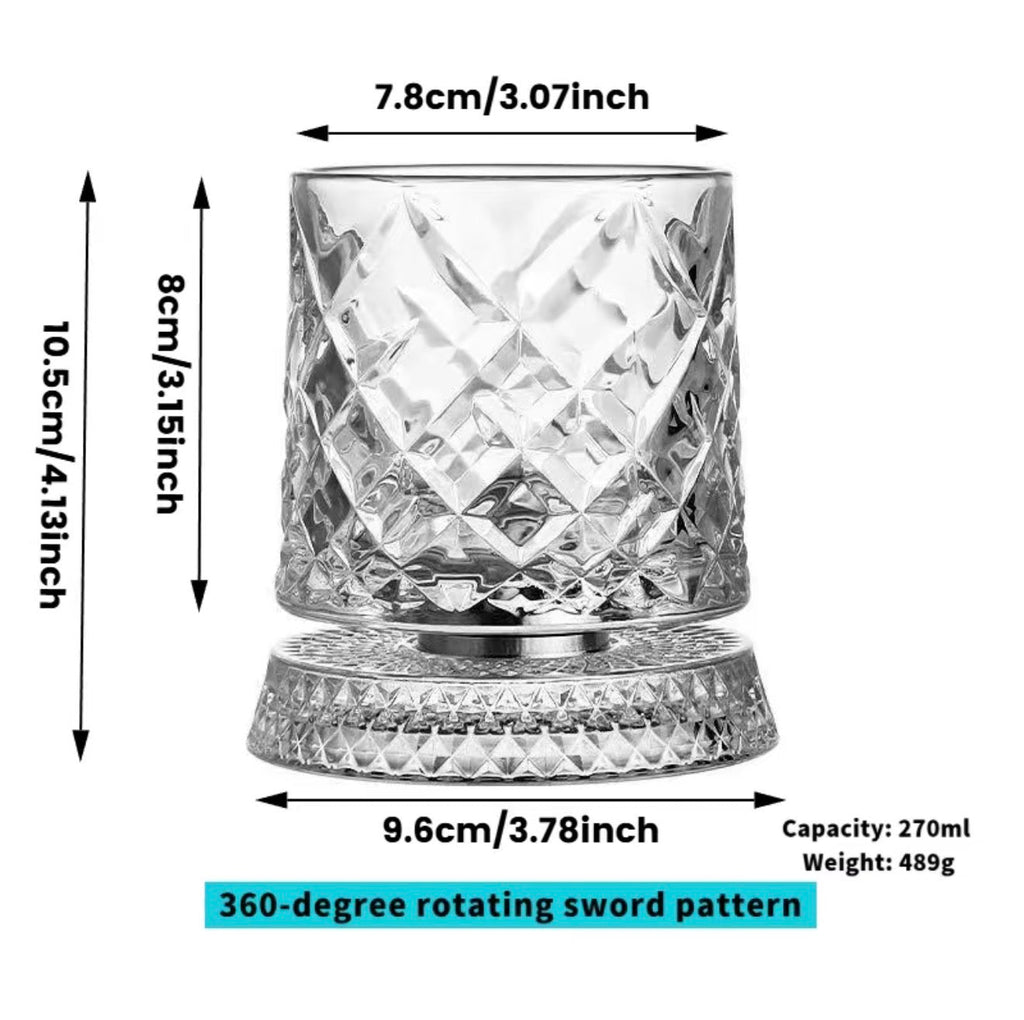 CrystalTwirl Rotating Drink Glass