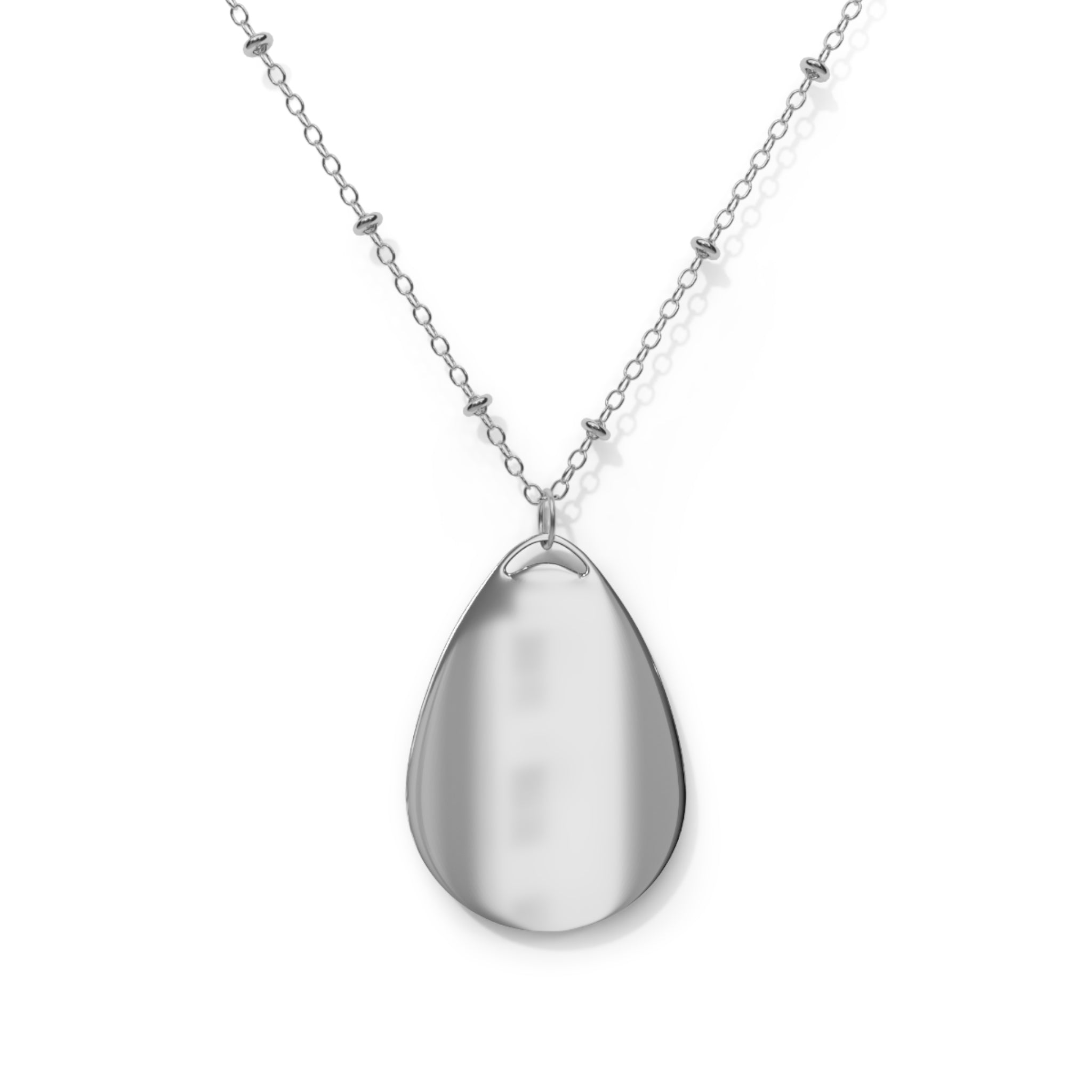 Seahorse Beach Oval Necklace – Ocean-Inspired Pendant Jewelry
