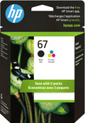 New, Pre-Owned - HP 67 Black and Color Ink Cartridge-2 Pack