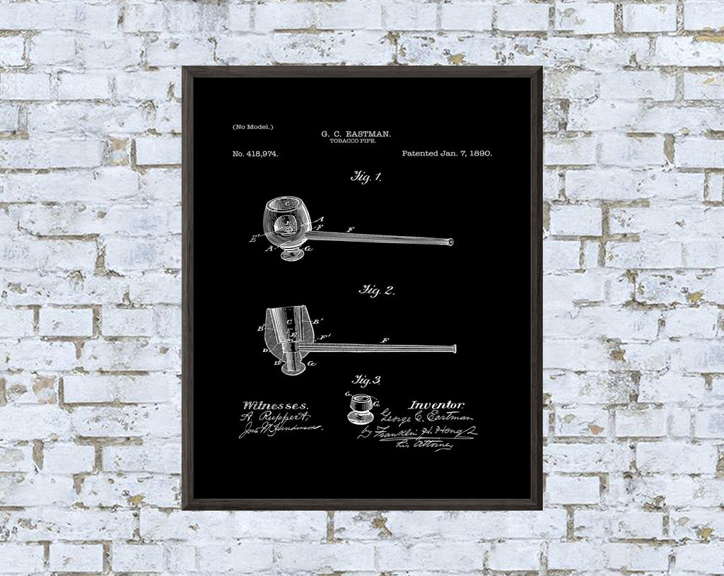 Tobacco Pipe Print - Digital Download - 7 Different Backgrounds Included