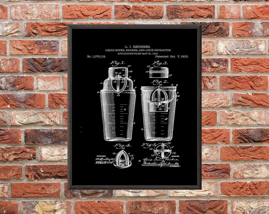 Liquid Mixer Patent Print - Digital Download - 7 Different Backgrounds Included