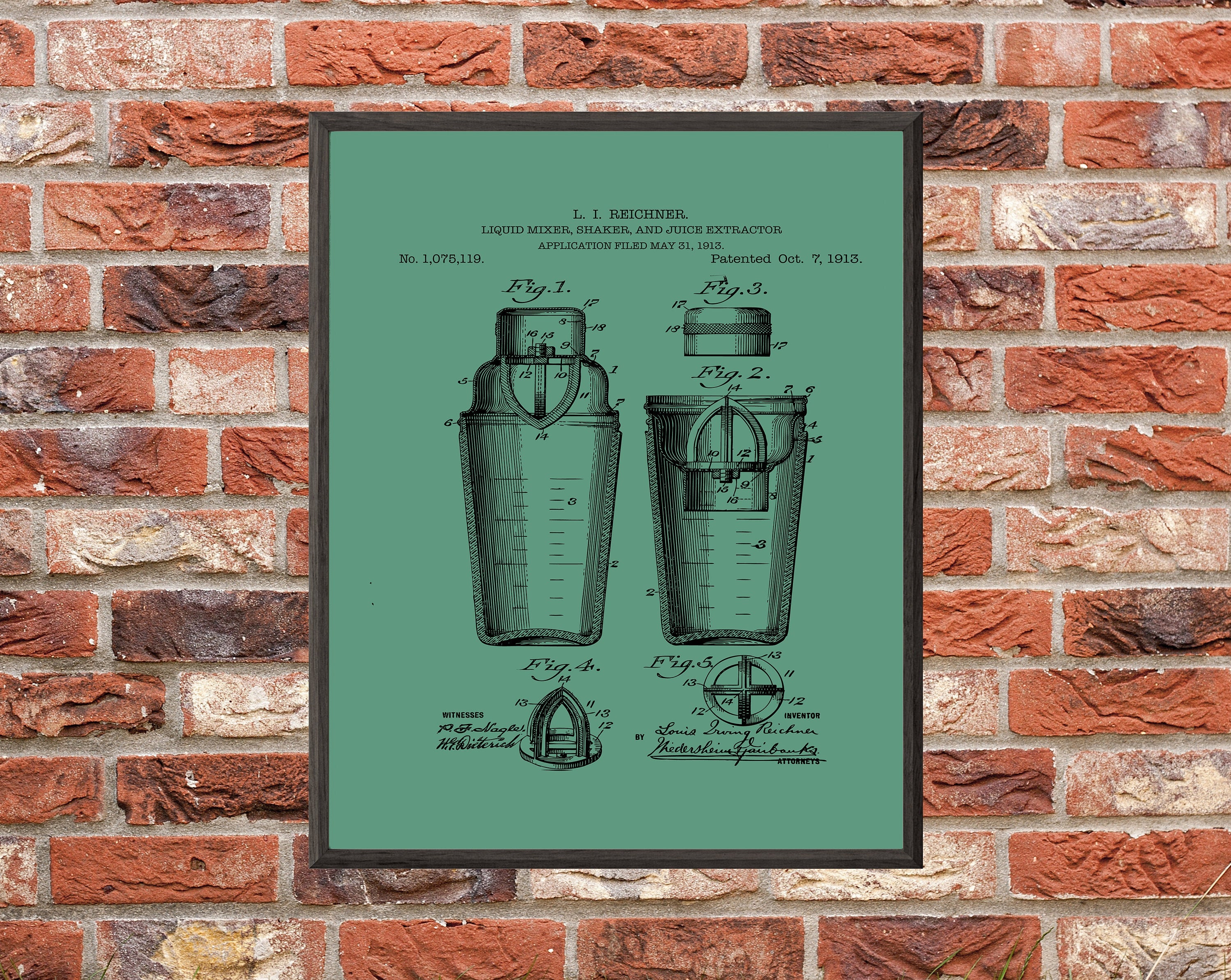 Liquid Mixer Patent Print - Digital Download - 7 Different Backgrounds Included
