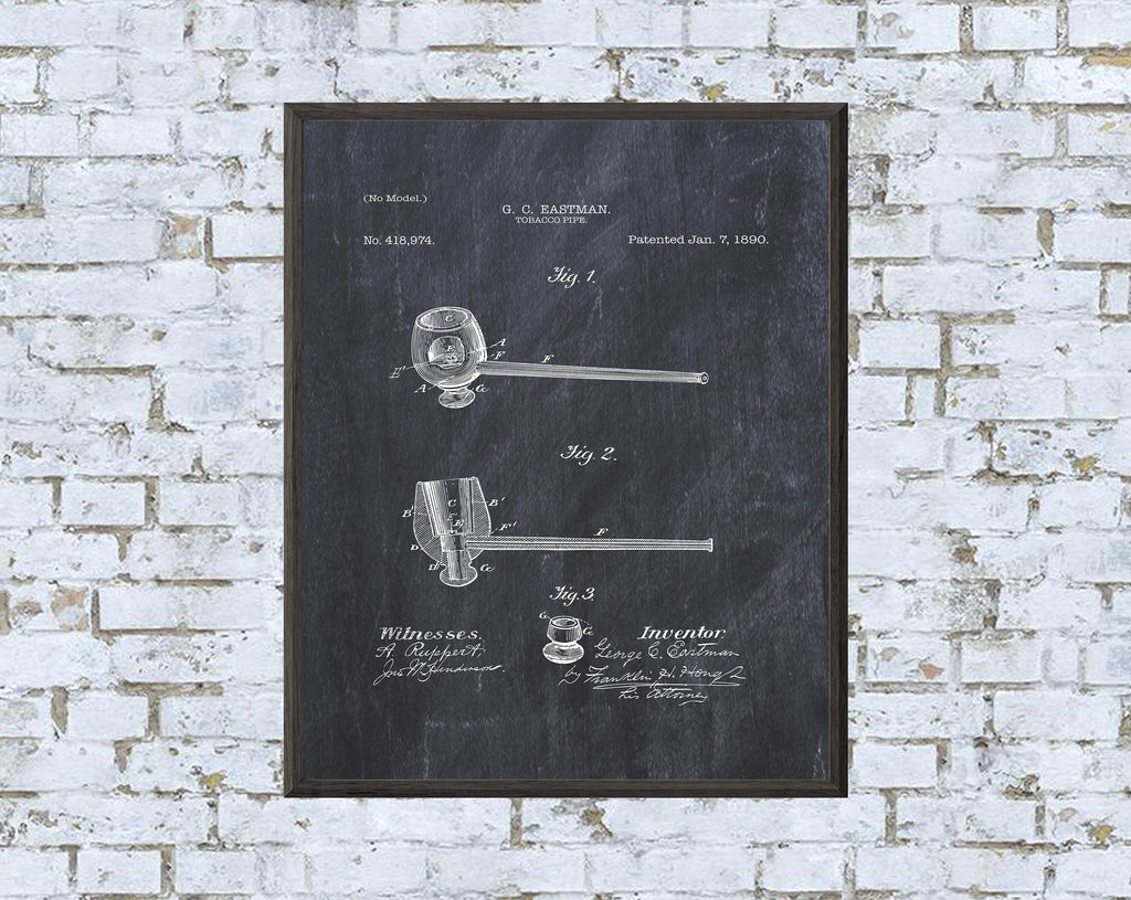Tobacco Pipe Print - Digital Download - 7 Different Backgrounds Included