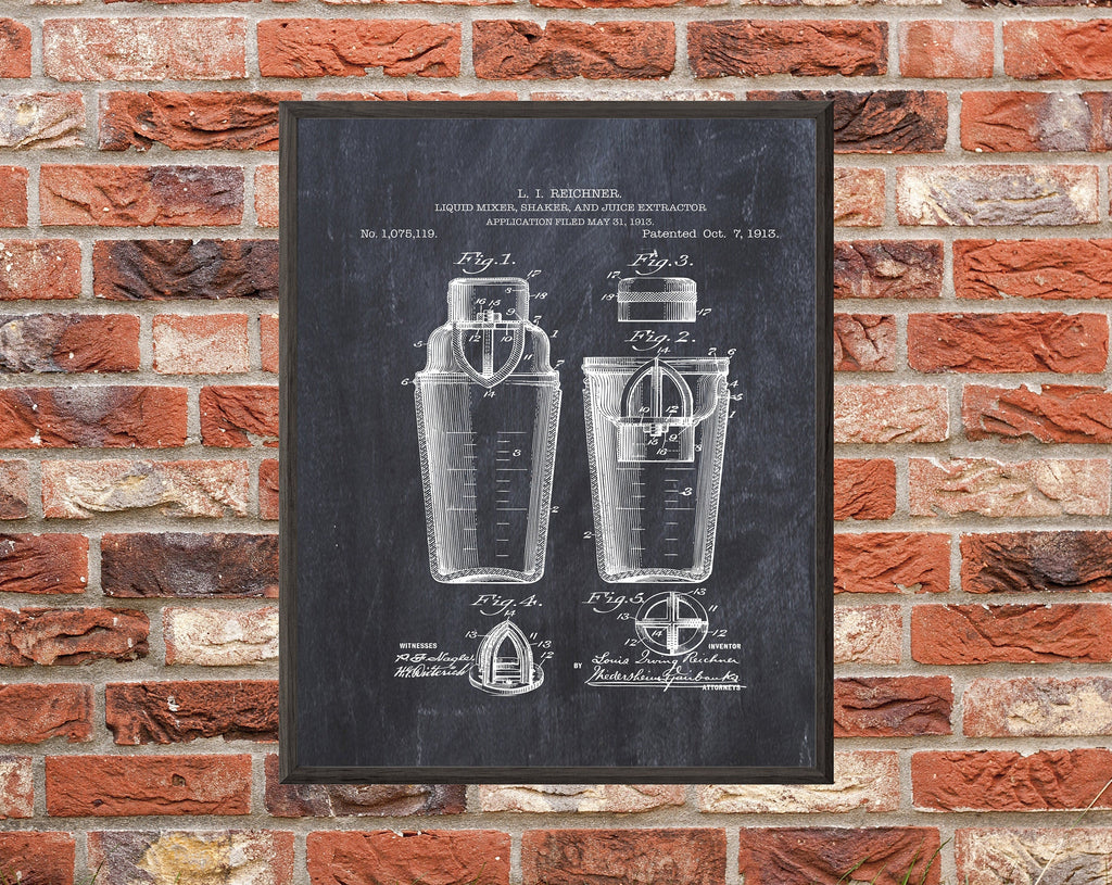 Liquid Mixer Patent Print - Digital Download - 7 Different Backgrounds Included