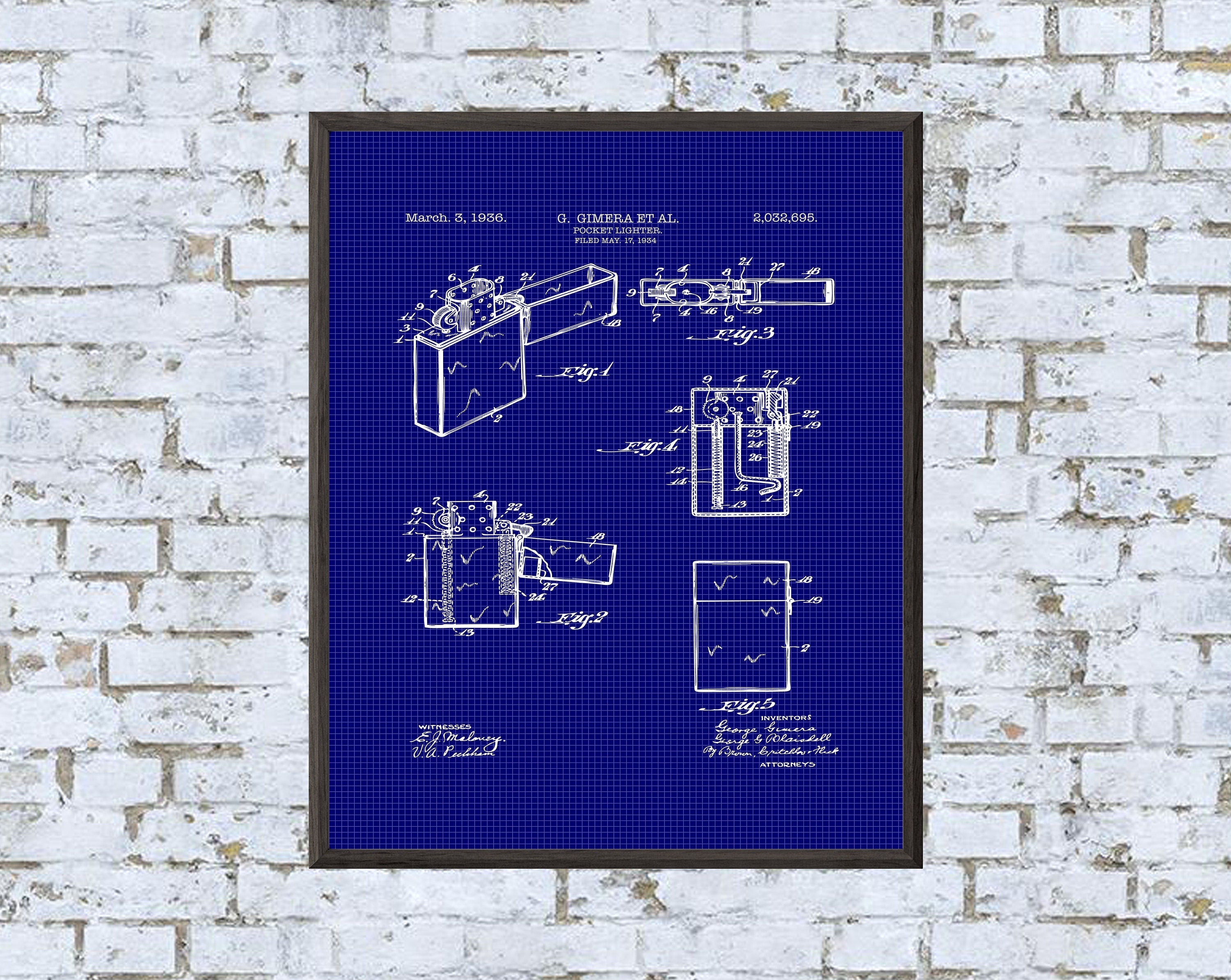 Pocket Lighter Print - Digital Download - 7 Different Backgrounds Included