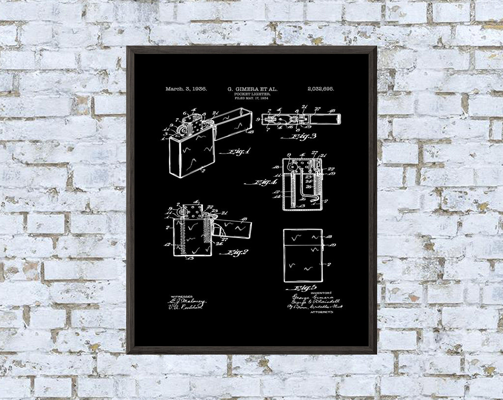 Pocket Lighter Print - Digital Download - 7 Different Backgrounds Included
