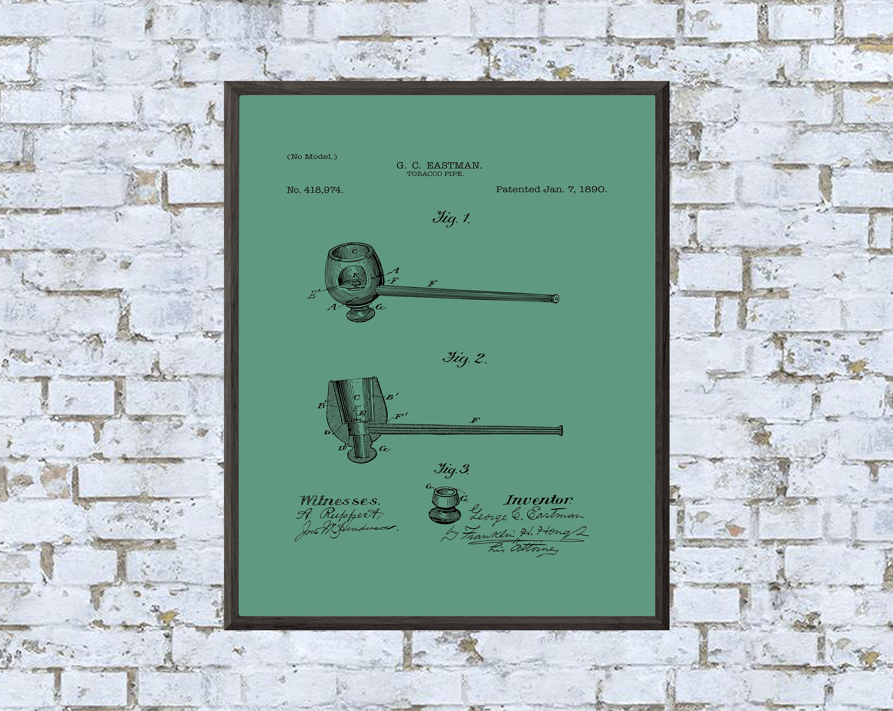 Tobacco Pipe Print - Digital Download - 7 Different Backgrounds Included
