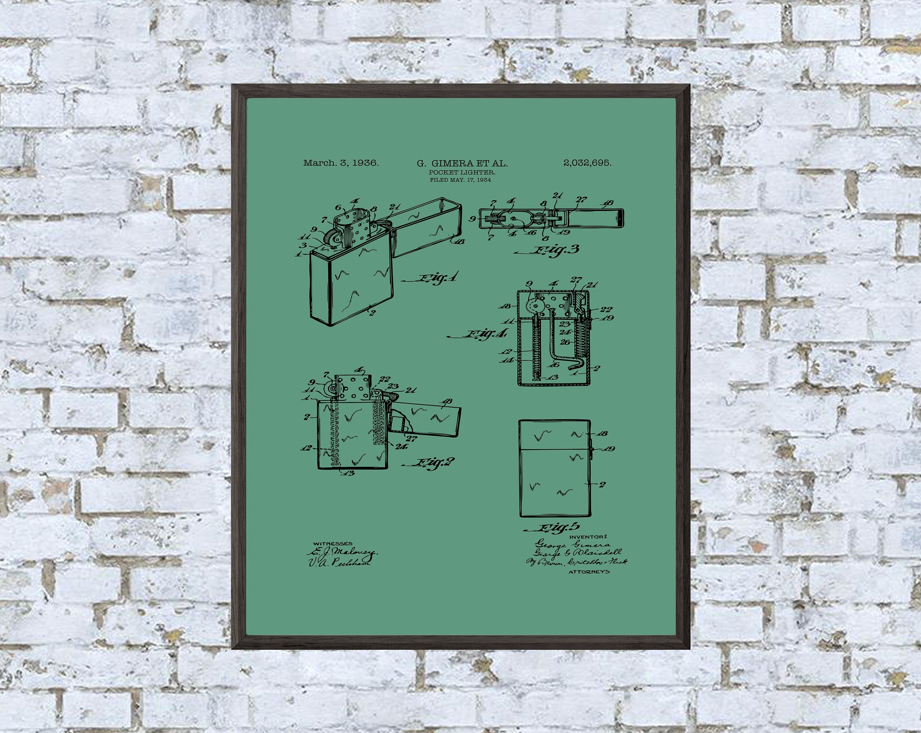 Pocket Lighter Print - Digital Download - 7 Different Backgrounds Included