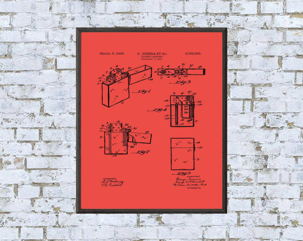 Pocket Lighter Print - Digital Download - 7 Different Backgrounds Included