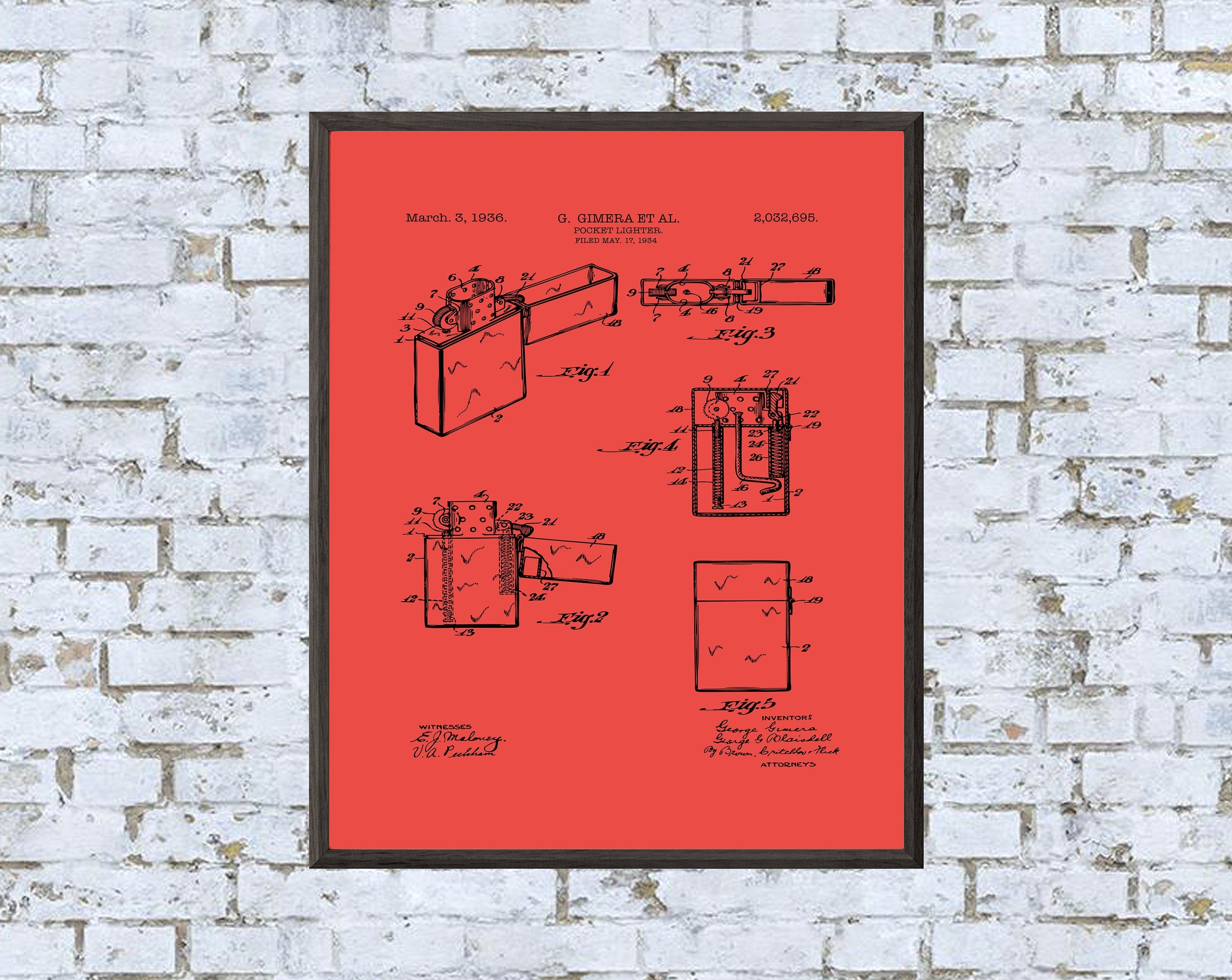 Pocket Lighter Print - Digital Download - 7 Different Backgrounds Included