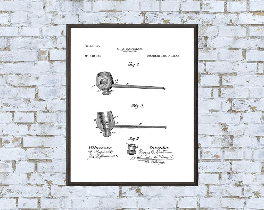 Tobacco Pipe Print - Digital Download - 7 Different Backgrounds Included