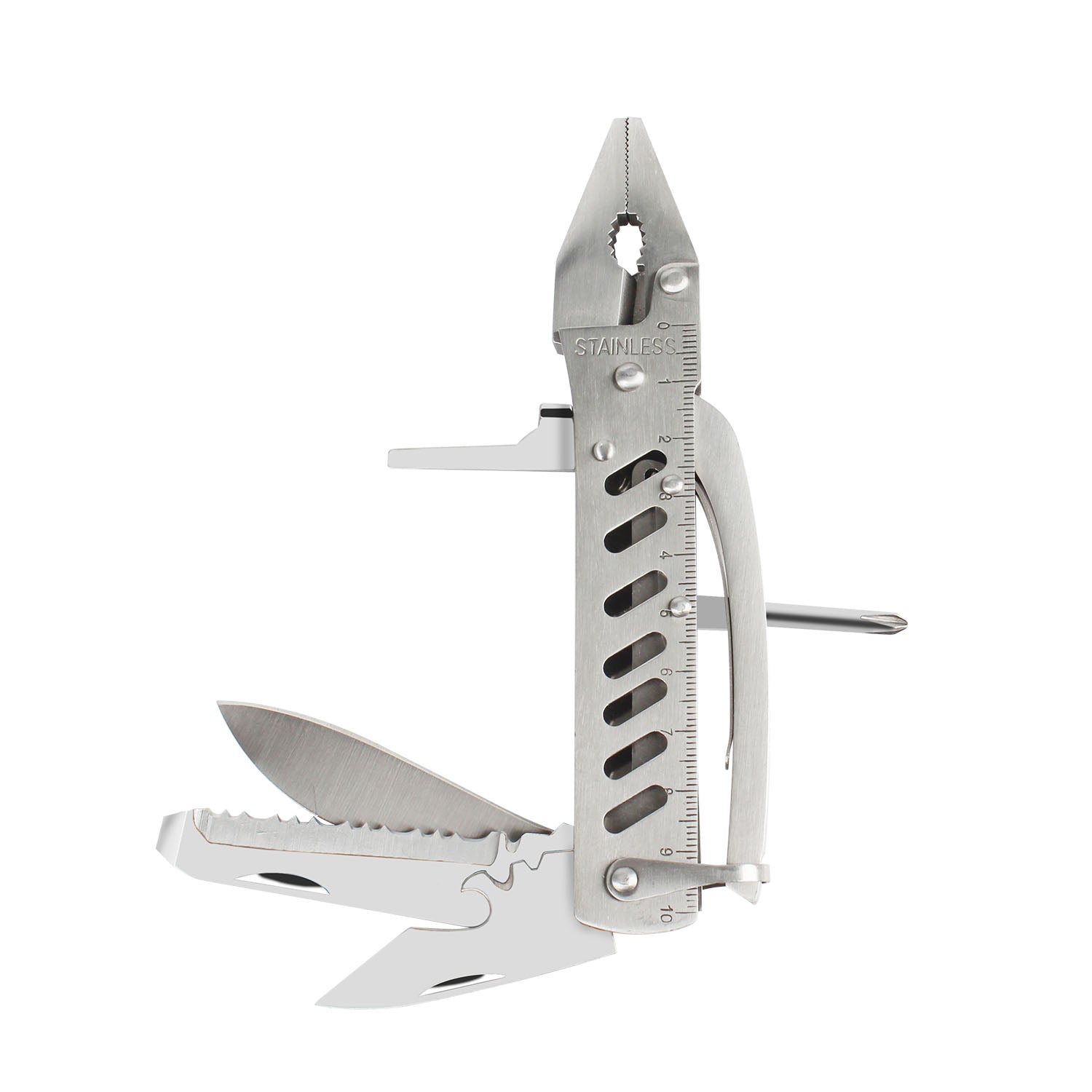13-in-1 Multi Tool, 15-in-1 Pocket Knife, and Flashlight