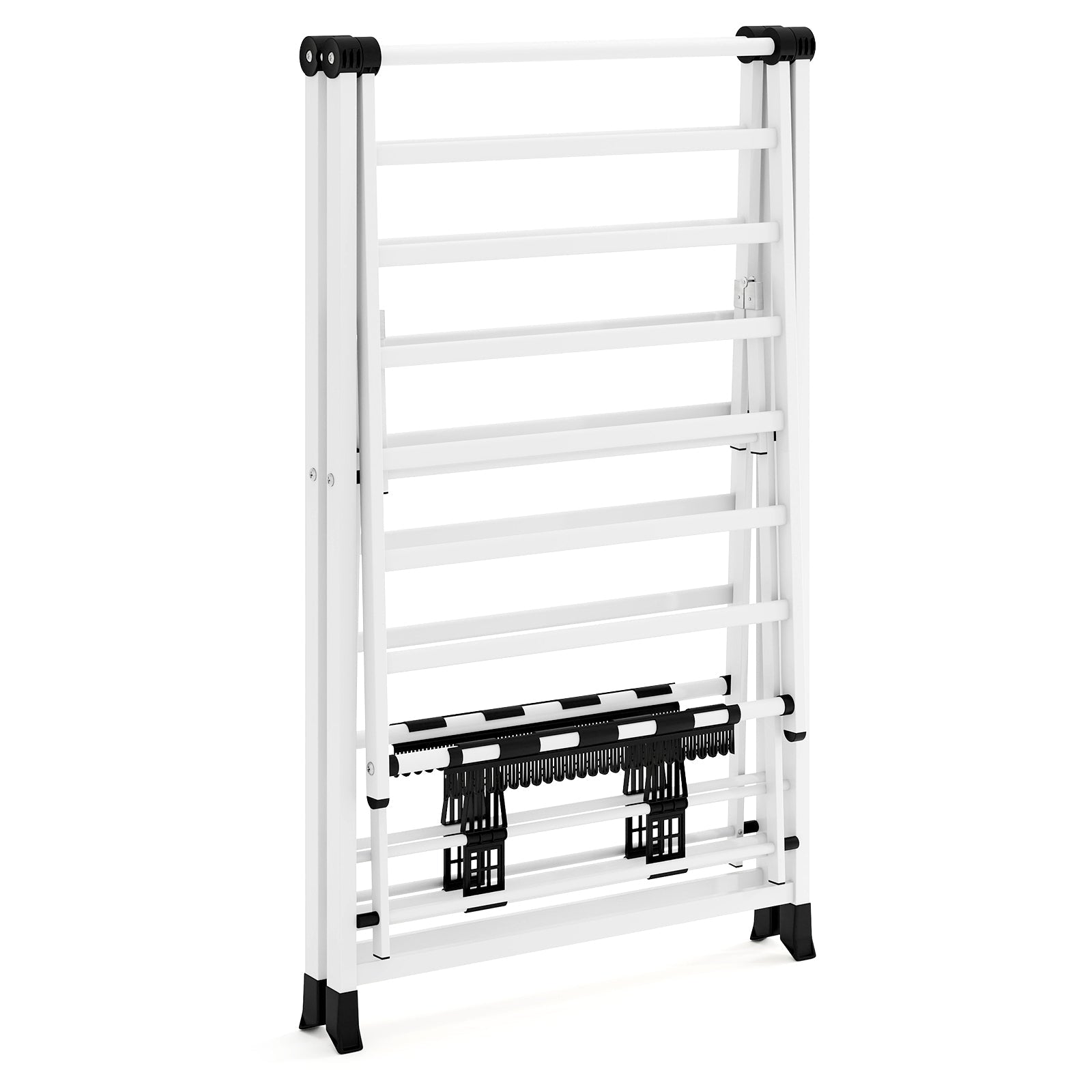 64 Inches Clothes Drying Rack with Height Adjustable Wings
