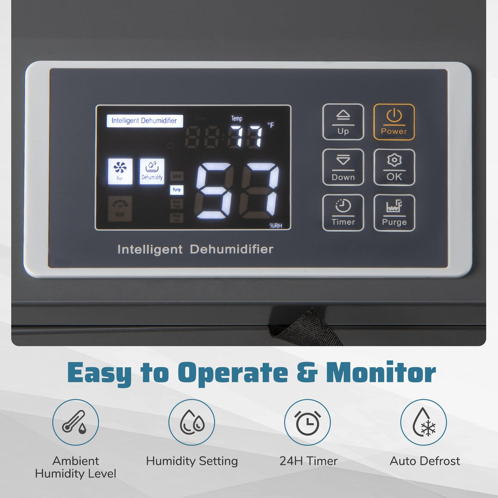 154 Pints Commercial Dehumidifier with Pump and Drain Hoses