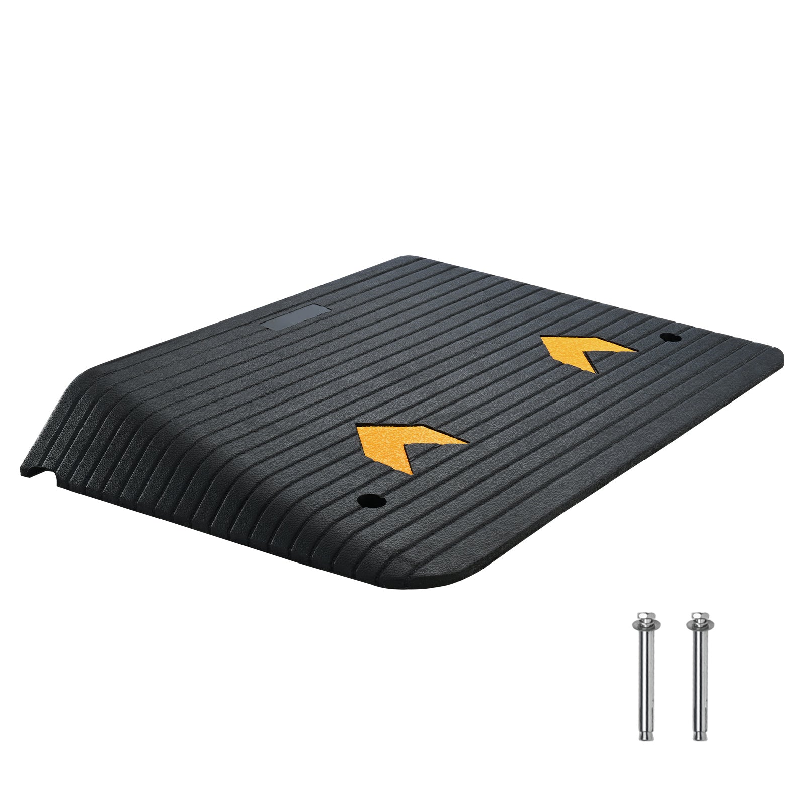 Threshold Ramp Rubber 4 In Non-Slip Beveled Edges Doorway 35.5x24.4 In