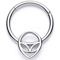 16G 3/8 Happy Smiling Alien Hinged Segment Ring