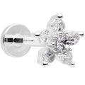 16G 5/16 Clear CZ Star Internally Threaded Labret